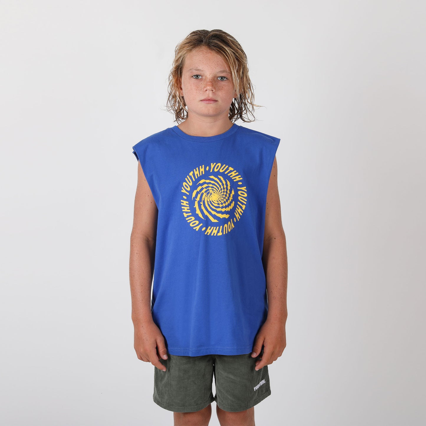 Cyclonic Muscle Tee - Blue