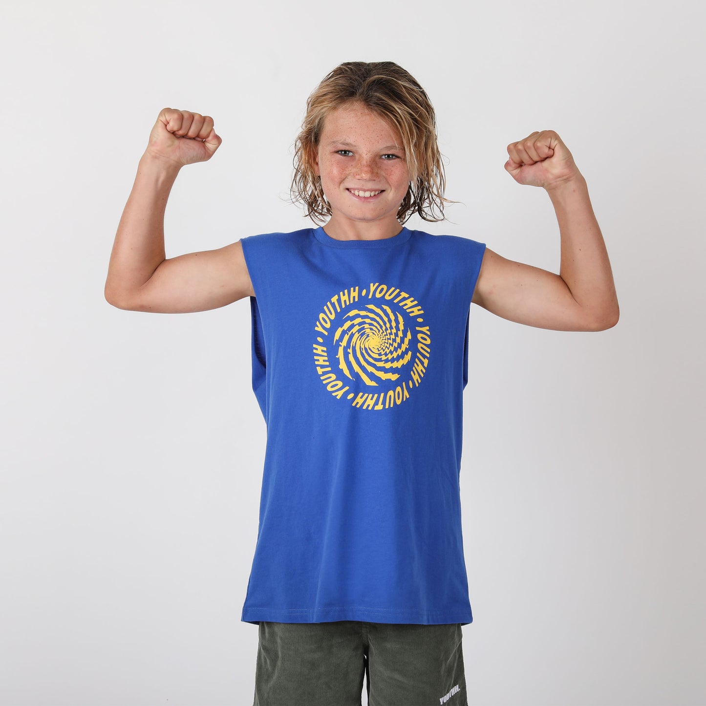 Cyclonic Muscle Tee - Blue