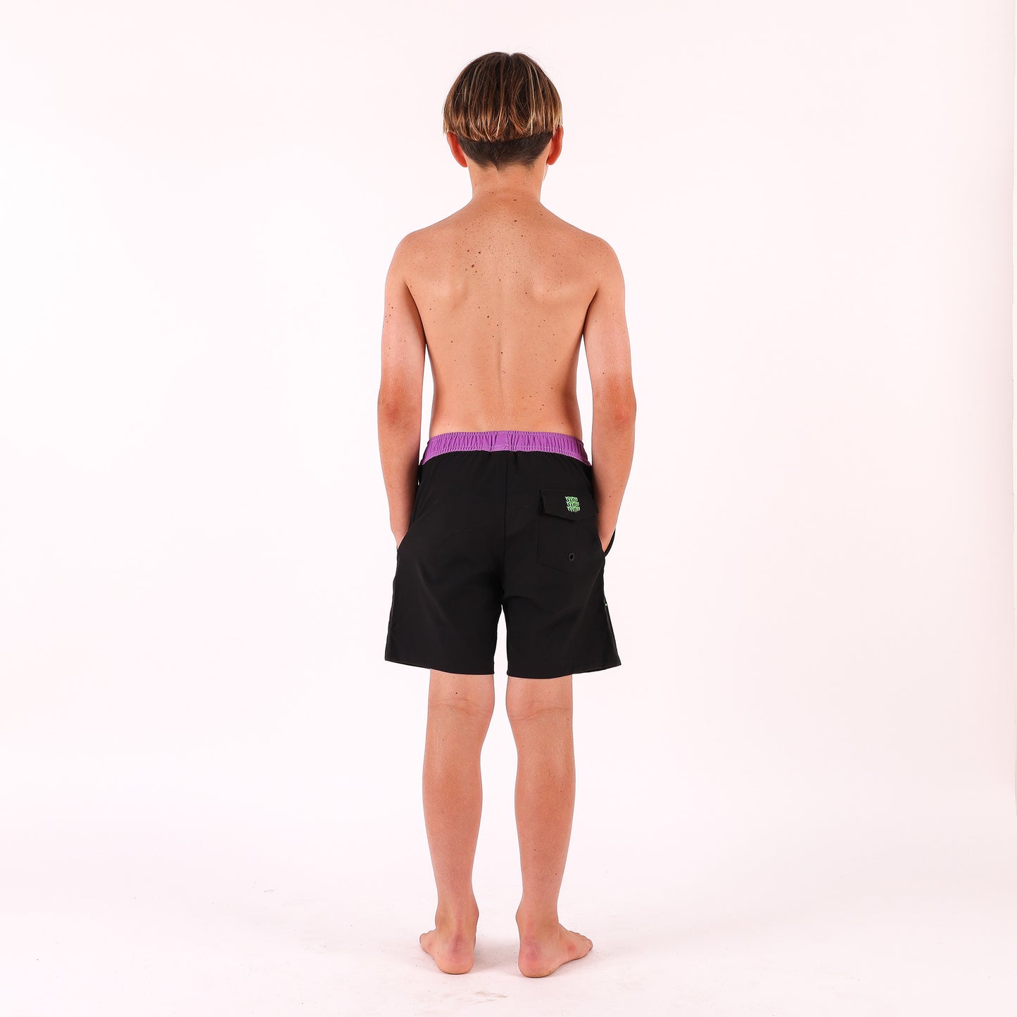 Stacker Boardshort - Black Purple