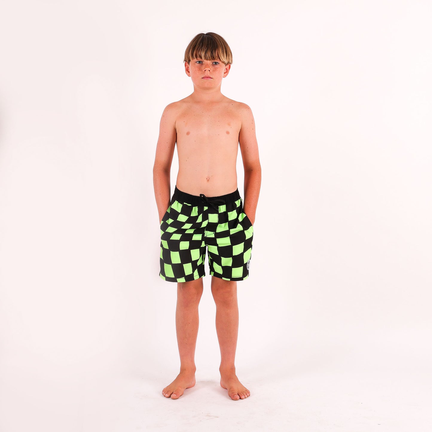 Check Warp Boardshort - Green